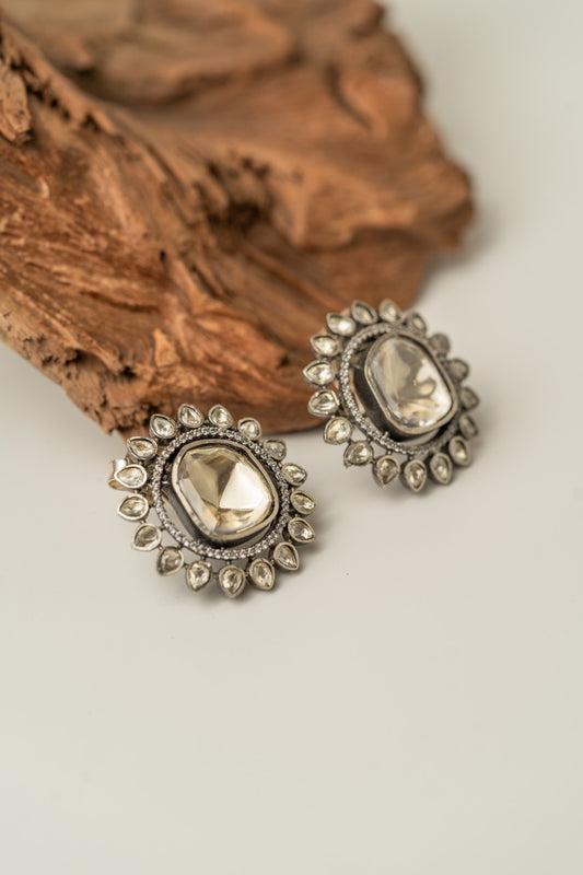 Chic Sterling Polki Studs